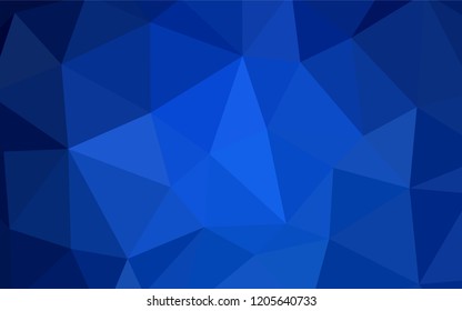 Dark BLUE vector triangle mosaic texture. Modern abstract illustration with triangles. Best triangular design for your business.