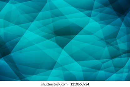 Dark BLUE vector triangle mosaic cover. Colorful illustration in abstract style with triangles. Triangular pattern for your design.
