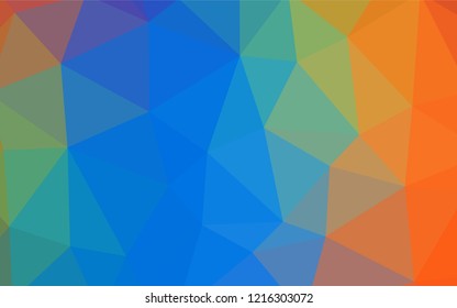 Dark BLUE vector triangle mosaic texture. Shining colorful illustration with triangles. Brand new style for your business design.