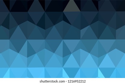 Dark BLUE vector triangle mosaic cover. Shining colorful illustration with triangles. Brand new design for your business.