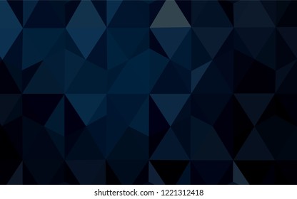 Dark BLUE vector triangle mosaic cover. Colorful illustration in abstract style with triangles. Pattern for a brand book's backdrop.