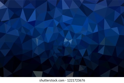 Dark BLUE vector triangle mosaic texture. Glitter abstract illustration with an elegant triangles. Pattern for a brand book's backdrop.