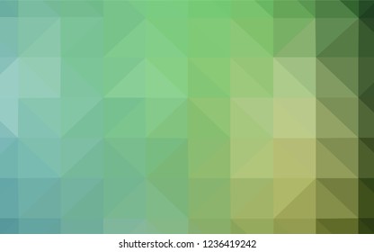 Dark BLUE vector triangle mosaic cover. Colorful illustration in polygonal style with gradient. Pattern for a brand book's backdrop.