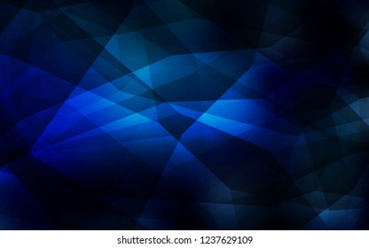 Dark BLUE vector triangle mosaic cover. Modern abstract illustration with triangles. Brand new design for your business.