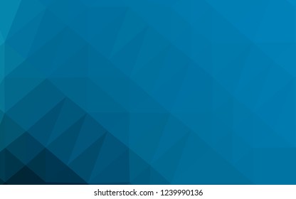 Dark BLUE vector triangle mosaic texture. Brand new colorful illustration in with gradient. Template for a cell phone background.