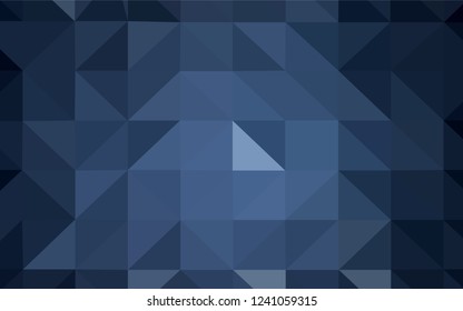 Dark BLUE vector triangle mosaic template. Colorful illustration in abstract style with triangles. Brand new style for your business design.
