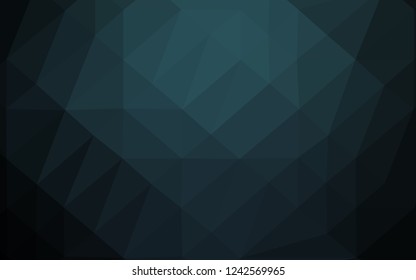 Dark BLUE vector triangle mosaic template. Shining colored illustration in a Brand new style. Template for your brand book.