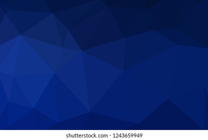 Dark BLUE vector triangle mosaic texture. A sample with polygonal shapes. Brand new style for your business design.