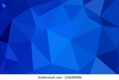 Dark BLUE vector triangle mosaic cover. Colorful illustration in abstract style with triangles. Completely new template for your banner.