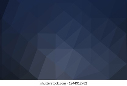 Dark BLUE vector triangle mosaic template. Shining illustration, which consist of triangles. Template for a cell phone background.