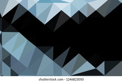 Dark BLUE vector triangle mosaic texture. A completely new color illustration in a vague style. Brand new style for your business design.