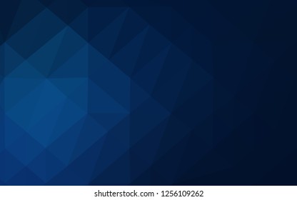 Dark BLUE vector triangle mosaic cover. Colorful abstract illustration with gradient. Triangular pattern for your business design.