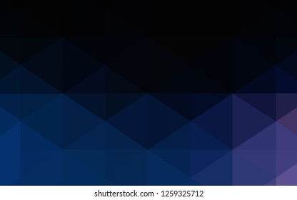 Dark BLUE vector triangle mosaic texture. Creative geometric illustration in Origami style with gradient. That new template can be used for your brand book.