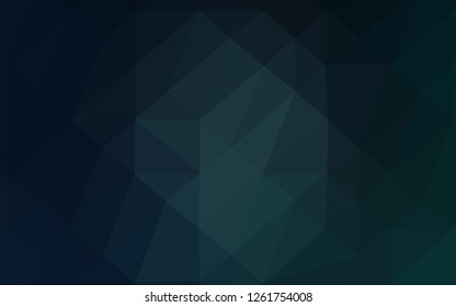 Dark BLUE vector triangle mosaic texture. Colorful illustration in abstract style with gradient. Textured pattern for background.