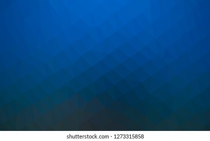 Dark BLUE vector triangle mosaic cover. Glitter abstract illustration with an elegant design. New texture for your design.