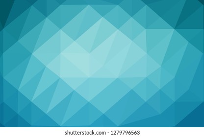 Dark BLUE vector triangle mosaic texture. Colorful illustration in abstract style with gradient. Template for a cell phone background.