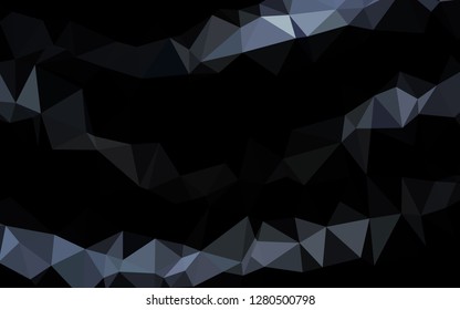 Dark BLUE vector triangle mosaic texture. Glitter abstract illustration with an elegant design. Brand new style for your business design.