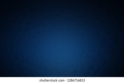 Dark BLUE vector triangle mosaic template. Creative illustration in halftone style with gradient. The best triangular design for your business.