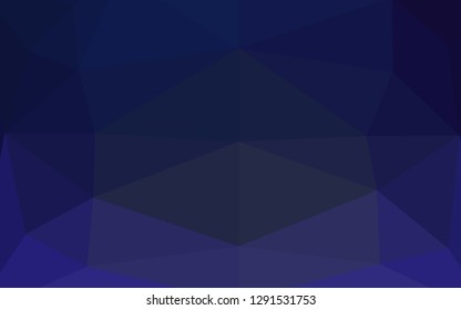 Dark BLUE vector triangle mosaic texture. Glitter abstract illustration with an elegant design. Completely new template for your business design.