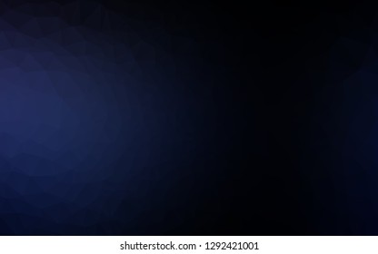 Dark BLUE vector triangle mosaic template. Shining illustration, which consist of triangles. Completely new template for your business design.