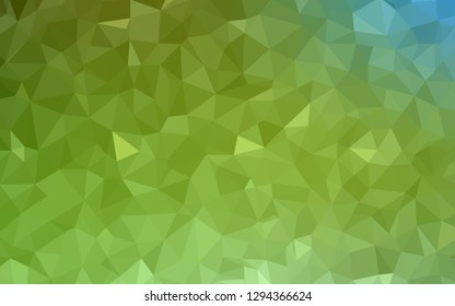 Dark BLUE vector triangle mosaic template. Creative geometric illustration in Origami style with gradient. A new texture for your web site.