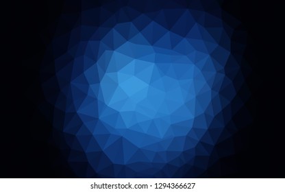 Dark BLUE vector triangle mosaic cover. A sample with polygonal shapes. New template for your brand book.