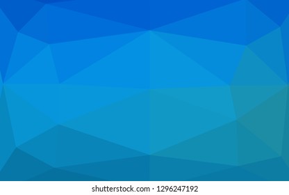 Dark BLUE vector triangle mosaic template. Creative illustration in halftone style with gradient. The best triangular design for your business.