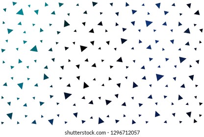 DARK BLUE vector  triangle mosaic template. Colorful abstract illustration with triangles. A new texture for your web site.