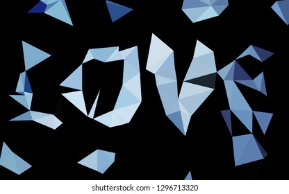 Dark BLUE vector triangle mosaic template. Modern geometrical abstract illustration with gradient. Template for your brand book.
