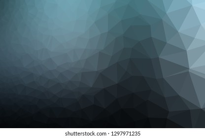 Dark BLUE vector triangle mosaic template. Triangular geometric sample with gradient.  Brand new style for your business design.