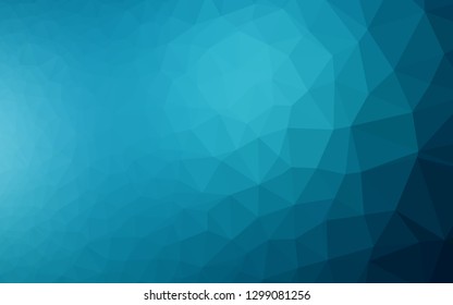 Dark BLUE vector triangle mosaic texture. An elegant bright illustration with gradient. Completely new design for your business.