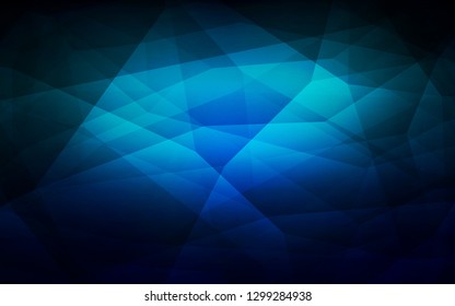 Dark BLUE vector triangle mosaic texture. Modern abstract illustration with triangles. Best triangular design for your business.