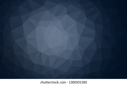 Dark BLUE vector triangle mosaic cover. A completely new color illustration in a vague style. Textured pattern for background.