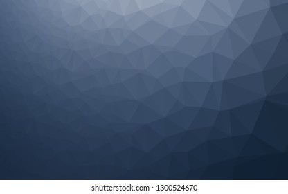 Dark BLUE vector triangle mosaic cover. Glitter abstract illustration with an elegant design. Template for your brand book.
