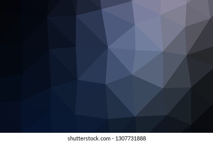 Dark BLUE vector triangle mosaic template. Colorful illustration in Origami style with gradient.  New texture for your design.