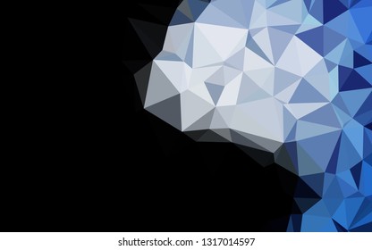 Dark BLUE vector triangle mosaic template. Shining illustration, which consist of triangles. Brand new design for your business.