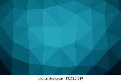 Dark BLUE vector triangle mosaic texture. Shining illustration, which consist of triangles. Elegant pattern for a brand book.