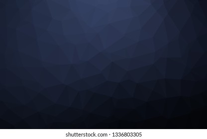 Dark BLUE vector triangle mosaic texture. Brand new colorful illustration in with gradient. Polygonal design for your web site.