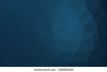 Dark BLUE vector triangle mosaic cover. A completely new color illustration in a vague style. Template for your brand book.