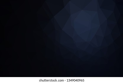 Dark BLUE vector triangle mosaic template. Colorful illustration in abstract style with gradient. Triangular pattern for your business design.