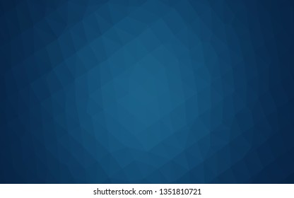 Dark BLUE vector triangle mosaic texture. Colorful illustration in abstract style with gradient. Elegant pattern for a brand book.