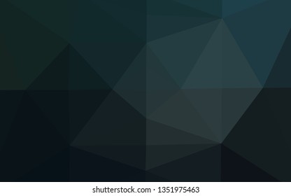 Dark BLUE vector triangle mosaic cover. Geometric illustration in Origami style with gradient. Textured pattern for background.