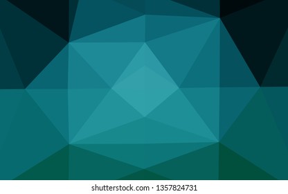 Dark BLUE vector triangle mosaic texture. Colorful illustration in Origami style with gradient.  Completely new design for your business.