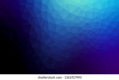 Dark BLUE vector triangle mosaic template. Shining colorful illustration with triangles. Pattern for a brand book's backdrop.