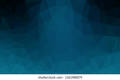 Dark BLUE vector triangle mosaic texture. Colorful illustration in Origami style with gradient.  Completely new design for your business.