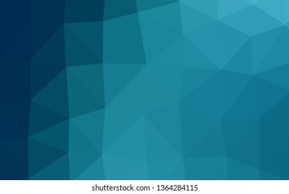 Dark BLUE vector triangle mosaic texture. A sample with polygonal shapes. The best triangular design for your business.