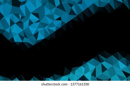 Dark BLUE vector triangle mosaic template. Brand new colorful illustration in with gradient. Brand new style for your business design.