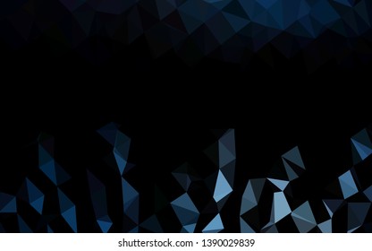 Dark BLUE vector triangle mosaic template. Shining colored illustration in a Brand new style. Template for a cell phone background.