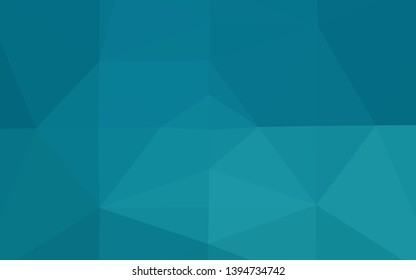 Dark BLUE vector triangle mosaic template. Colorful abstract illustration with gradient. Textured pattern for background.