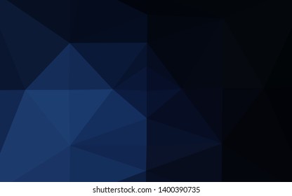 Dark BLUE vector triangle mosaic texture. Creative illustration in halftone style with gradient. Elegant pattern for a brand book.